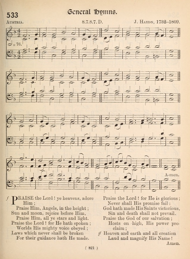 Church Hymns: with tunes (New ed.) page 821