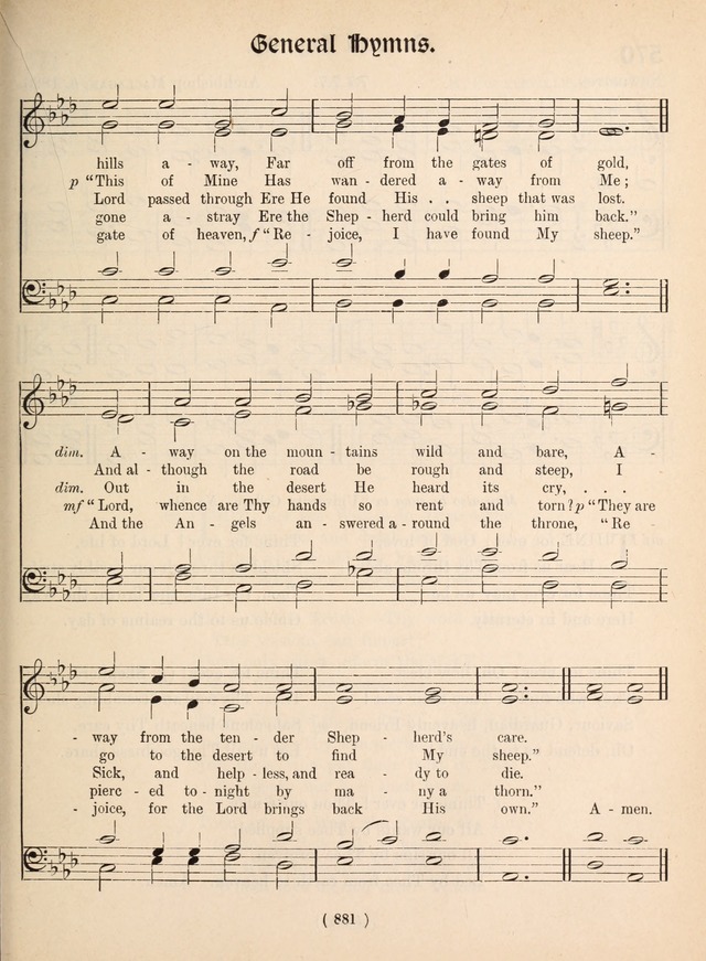 Church Hymns: with tunes (New ed.) page 881