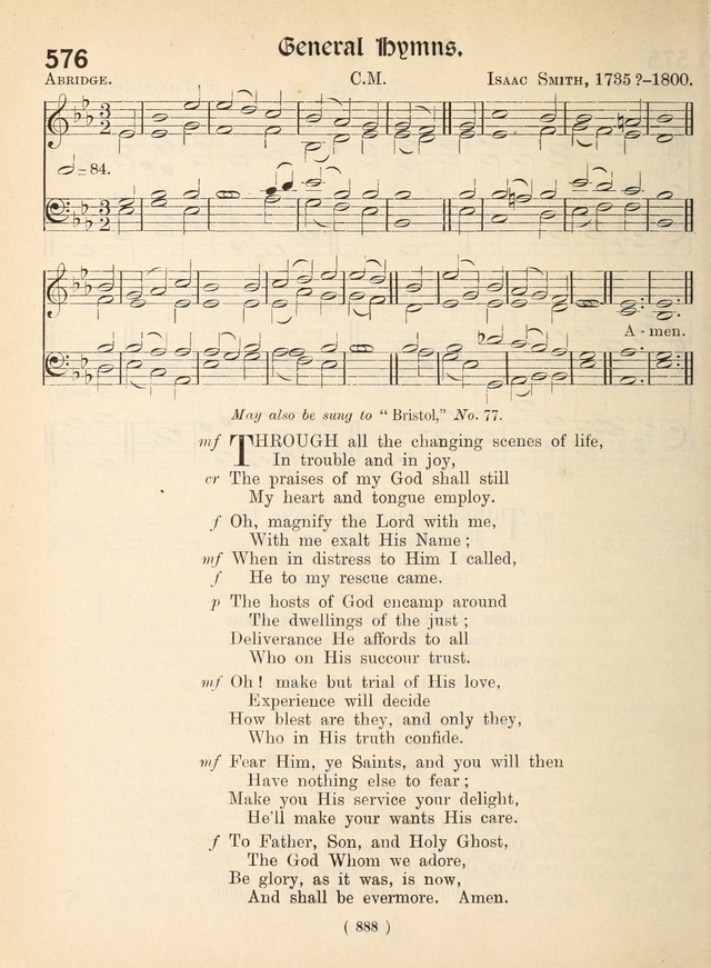 Church Hymns: with tunes (New ed.) page 888