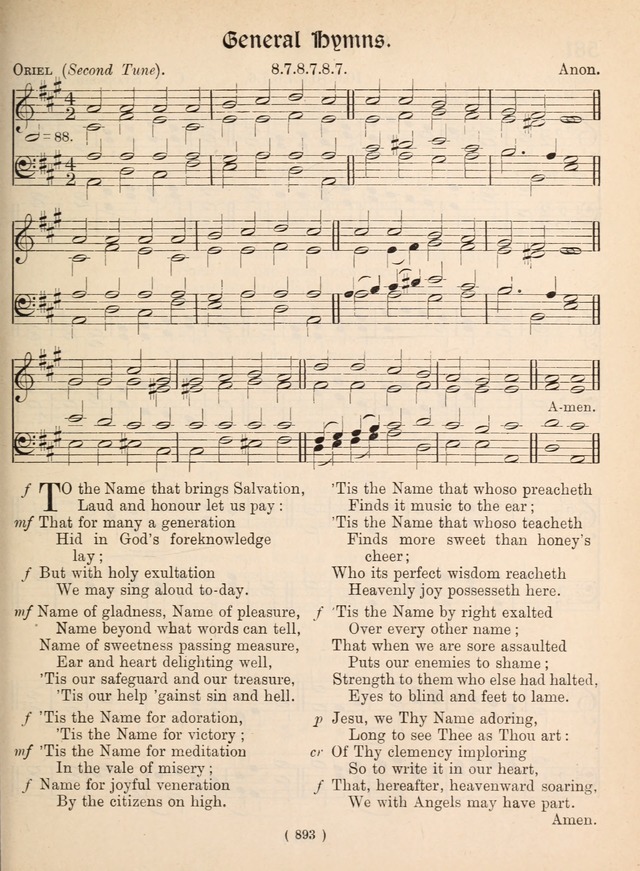 Church Hymns: with tunes (New ed.) page 893