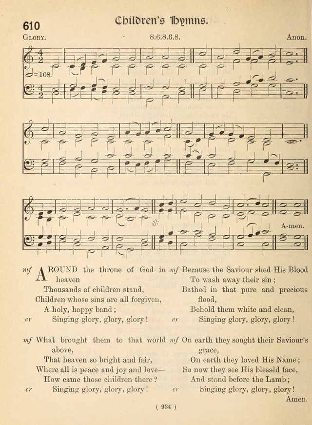 Church Hymns: with tunes (New ed.) page 934