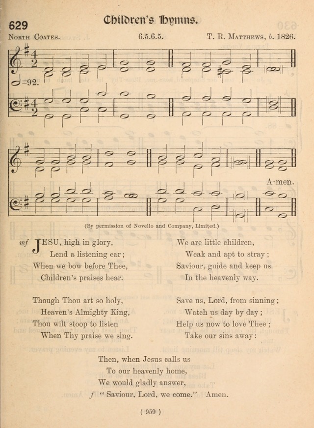 Church Hymns: with tunes (New ed.) page 959