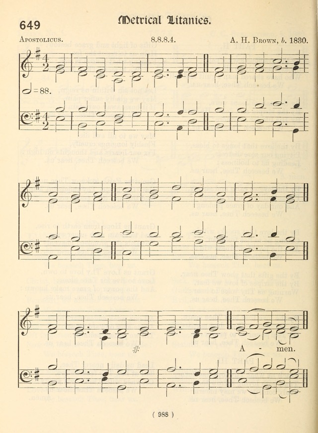 Church Hymns: with tunes (New ed.) page 988