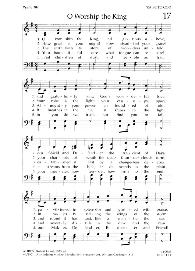 Chalice Hymnal page 17