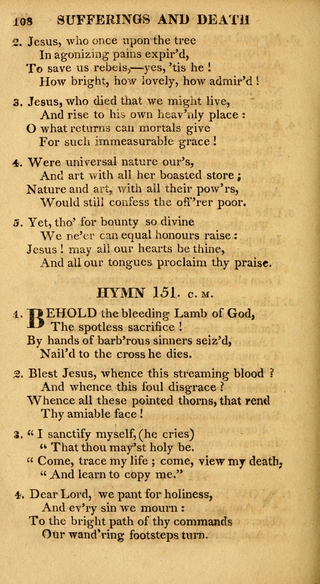 A Collection of Hymns and A Liturgy: for the use of Evangelical Lutheran Churches; to which are added prayers for families and individuals page 108