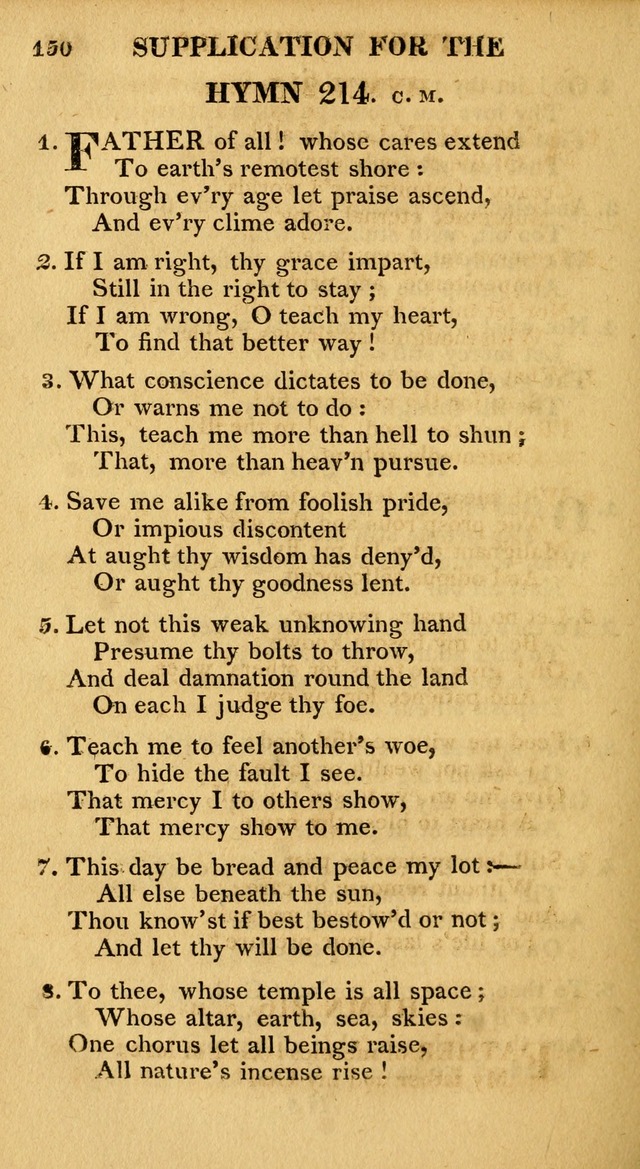 A Collection of Hymns and A Liturgy: for the use of Evangelical Lutheran Churches; to which are added prayers for families and individuals page 150