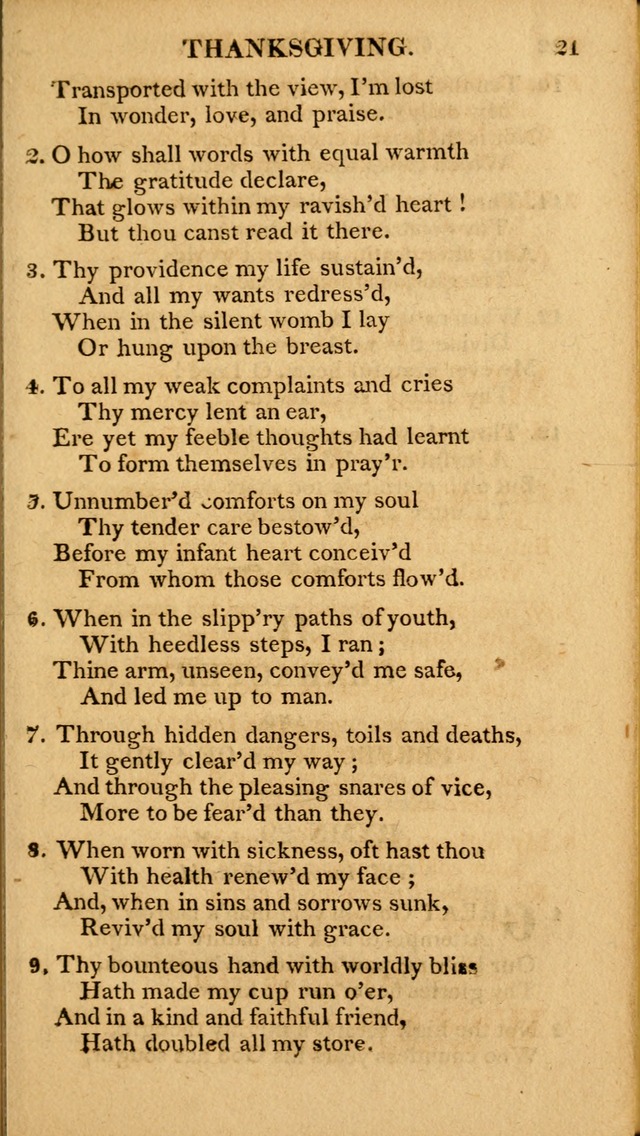 A Collection of Hymns and A Liturgy: for the use of Evangelical Lutheran Churches; to which are added prayers for families and individuals page 21