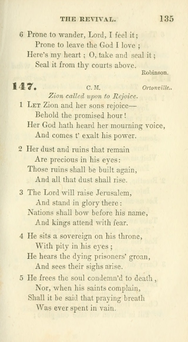 Conference Hymns : adapted to religious conferences, and meetings for prayer, to which is added a selection of the most favorite melodies in common use page 135