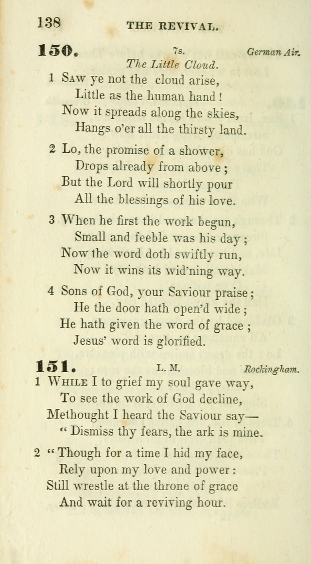 Conference Hymns : adapted to religious conferences, and meetings for prayer, to which is added a selection of the most favorite melodies in common use page 138