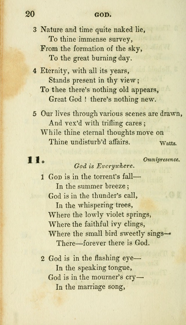 Conference Hymns : adapted to religious conferences, and meetings for prayer, to which is added a selection of the most favorite melodies in common use page 20