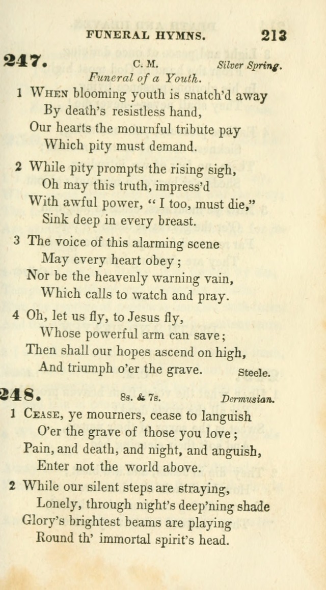 Conference Hymns : adapted to religious conferences, and meetings for prayer, to which is added a selection of the most favorite melodies in common use page 217