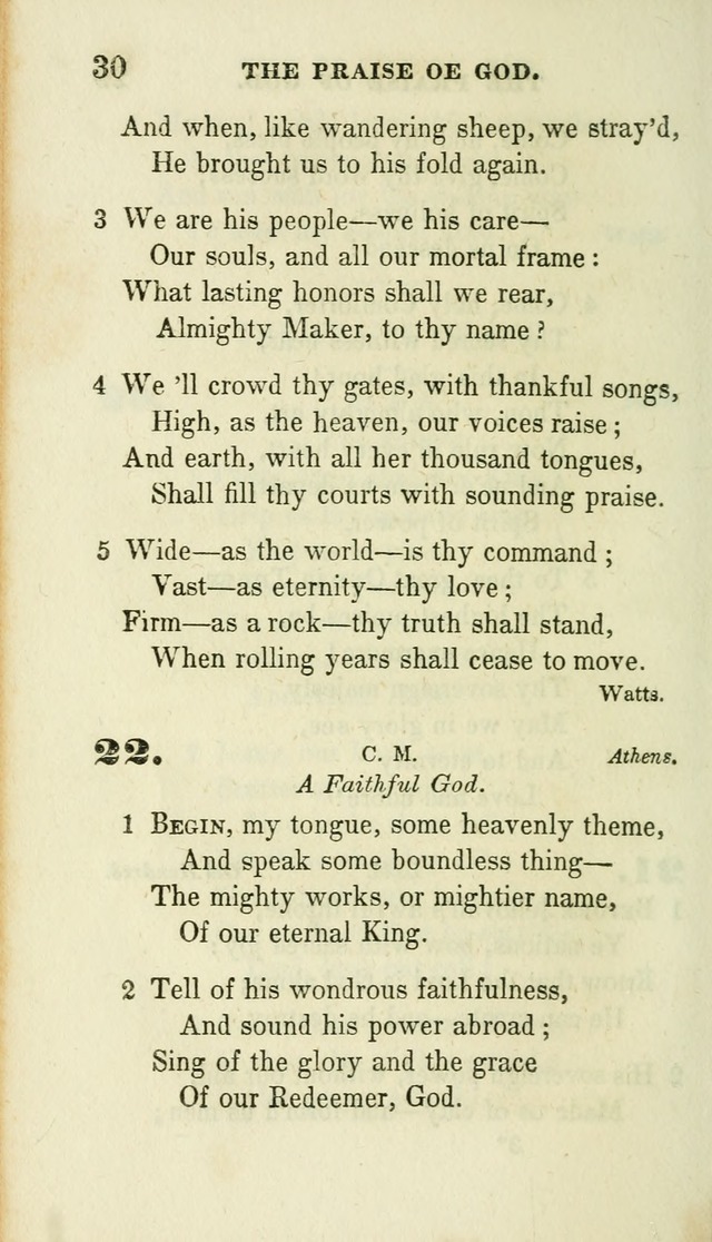 Conference Hymns : adapted to religious conferences, and meetings for prayer, to which is added a selection of the most favorite melodies in common use page 30