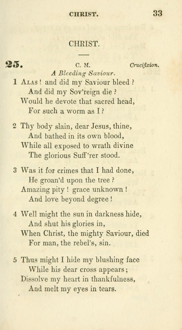 Conference Hymns : adapted to religious conferences, and meetings for prayer, to which is added a selection of the most favorite melodies in common use page 33