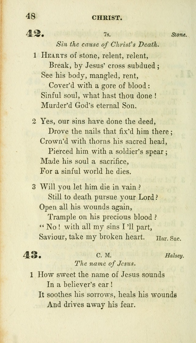 Conference Hymns : adapted to religious conferences, and meetings for prayer, to which is added a selection of the most favorite melodies in common use page 48