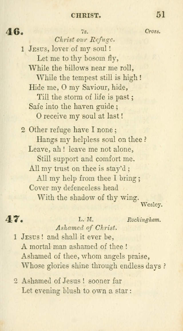 Conference Hymns : adapted to religious conferences, and meetings for prayer, to which is added a selection of the most favorite melodies in common use page 51