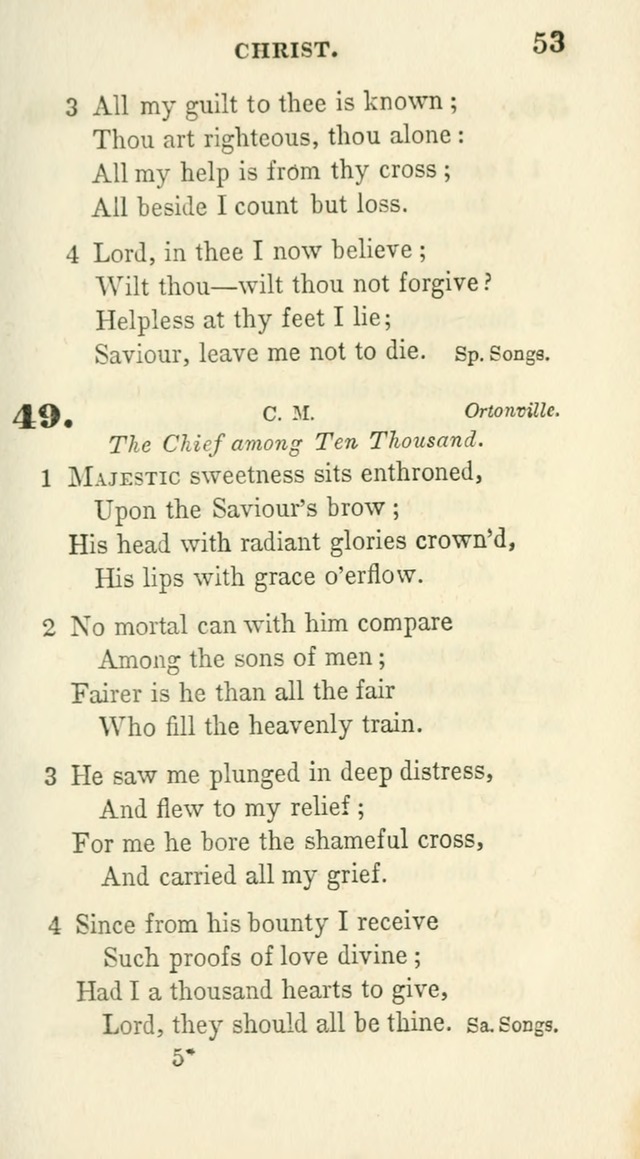 Conference Hymns : adapted to religious conferences, and meetings for prayer, to which is added a selection of the most favorite melodies in common use page 53