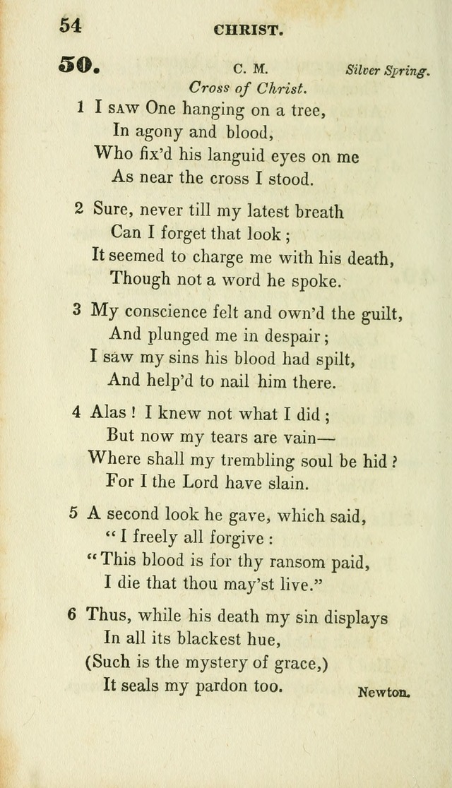 Conference Hymns : adapted to religious conferences, and meetings for prayer, to which is added a selection of the most favorite melodies in common use page 54