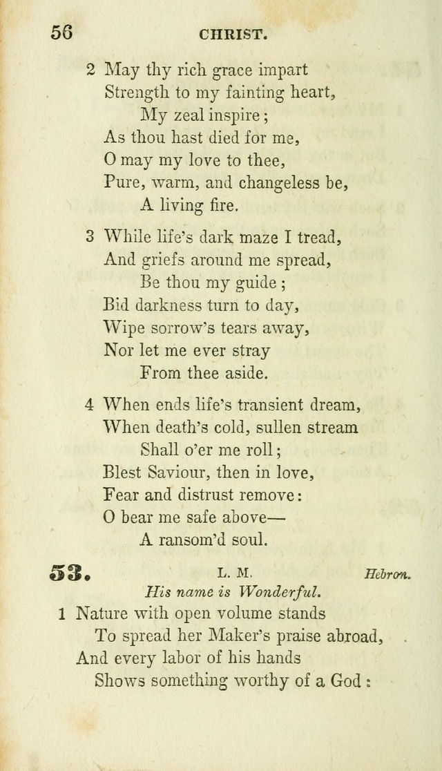 Conference Hymns : adapted to religious conferences, and meetings for prayer, to which is added a selection of the most favorite melodies in common use page 56