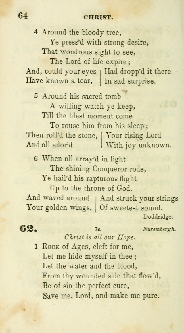 Conference Hymns : adapted to religious conferences, and meetings for prayer, to which is added a selection of the most favorite melodies in common use page 64