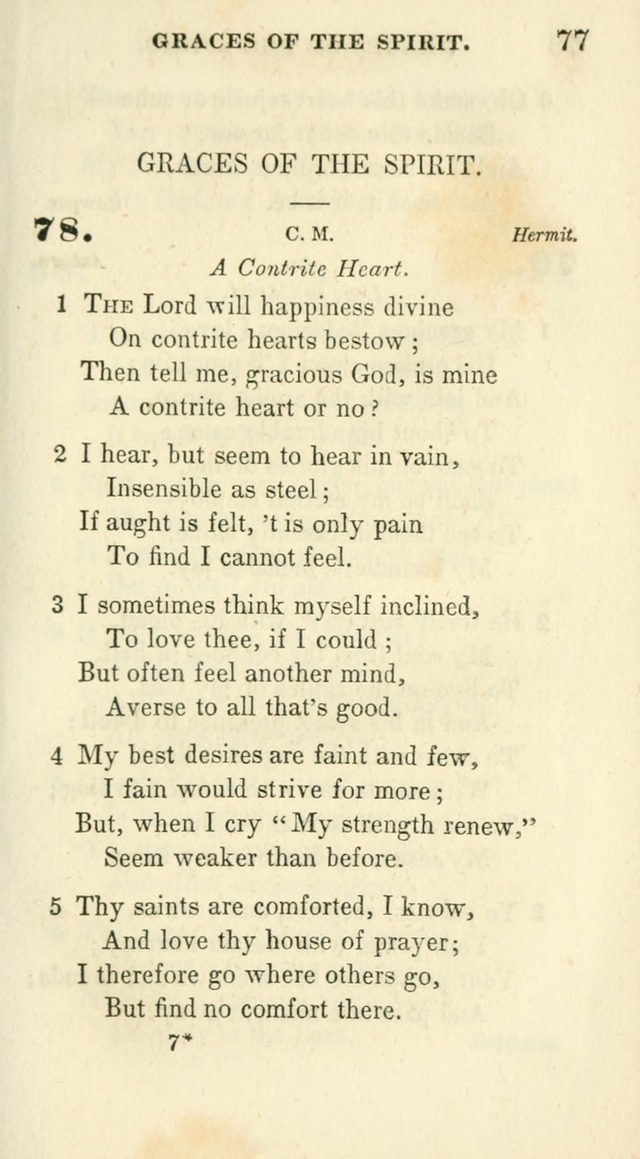 Conference Hymns : adapted to religious conferences, and meetings for prayer, to which is added a selection of the most favorite melodies in common use page 77