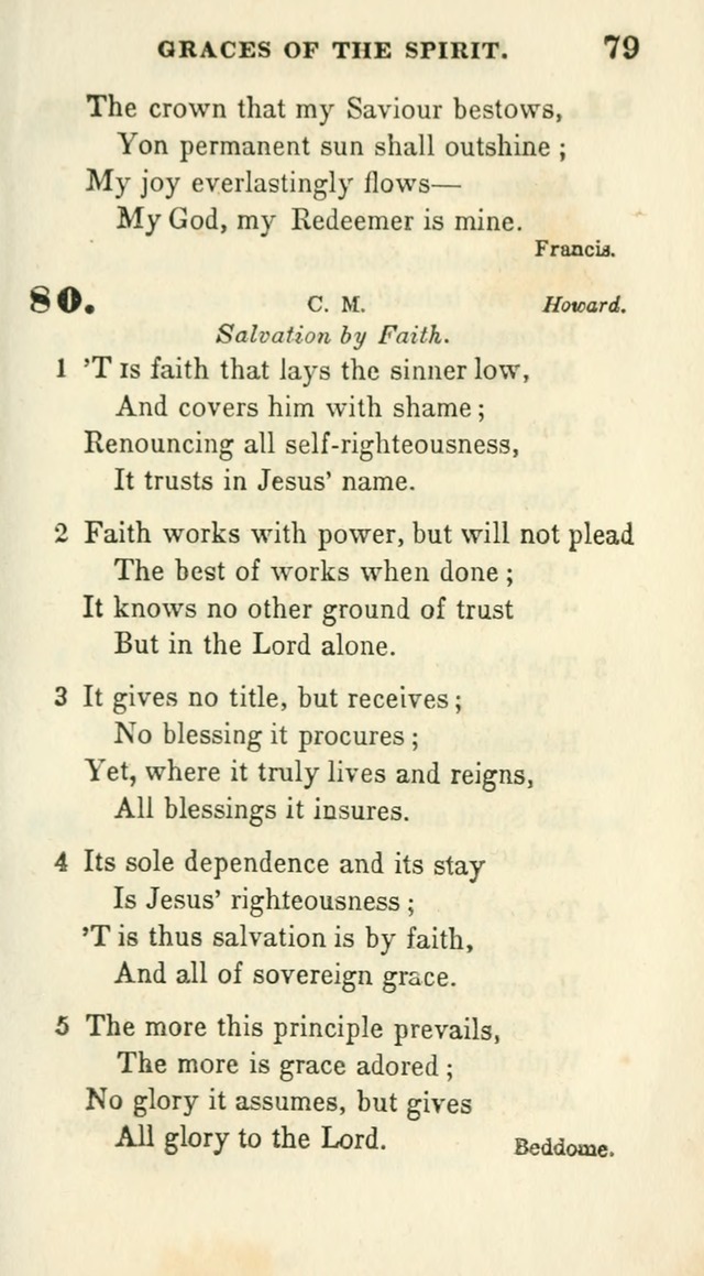 Conference Hymns : adapted to religious conferences, and meetings for prayer, to which is added a selection of the most favorite melodies in common use page 79