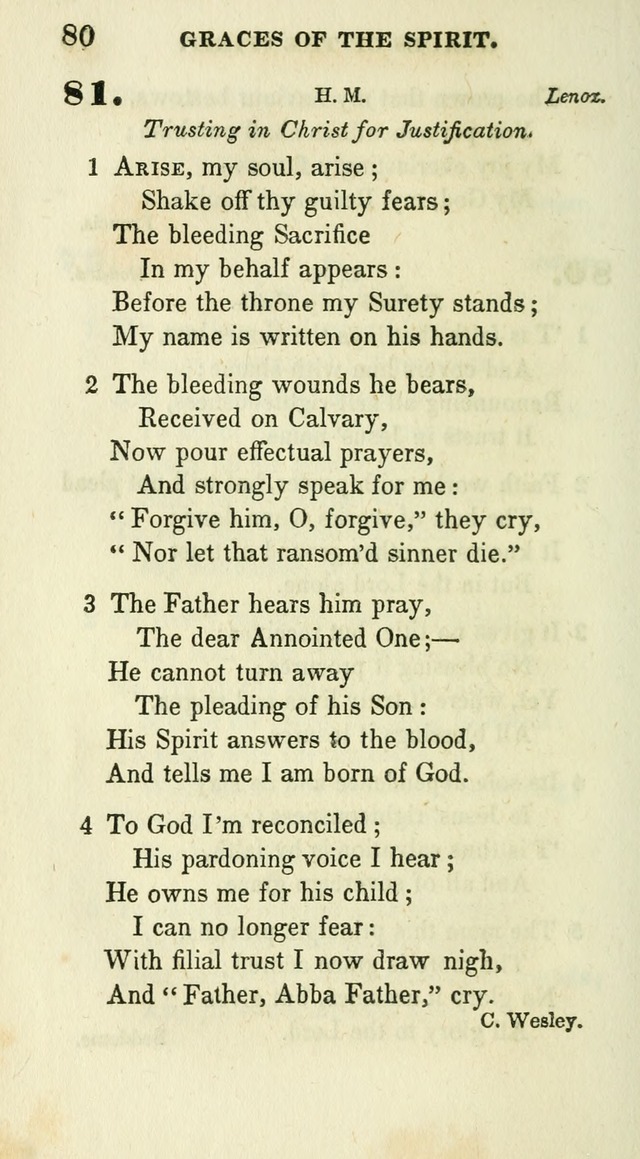 Conference Hymns : adapted to religious conferences, and meetings for prayer, to which is added a selection of the most favorite melodies in common use page 80