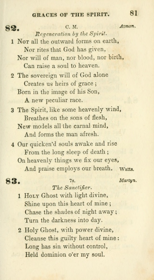 Conference Hymns : adapted to religious conferences, and meetings for prayer, to which is added a selection of the most favorite melodies in common use page 81