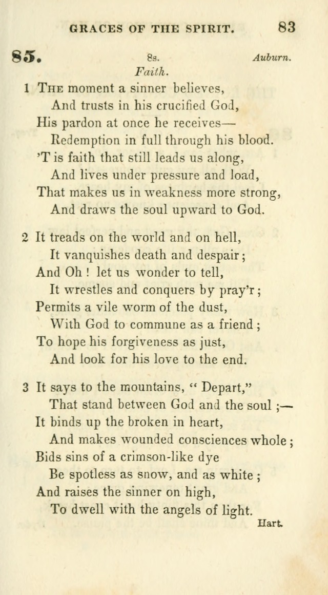 Conference Hymns : adapted to religious conferences, and meetings for prayer, to which is added a selection of the most favorite melodies in common use page 83