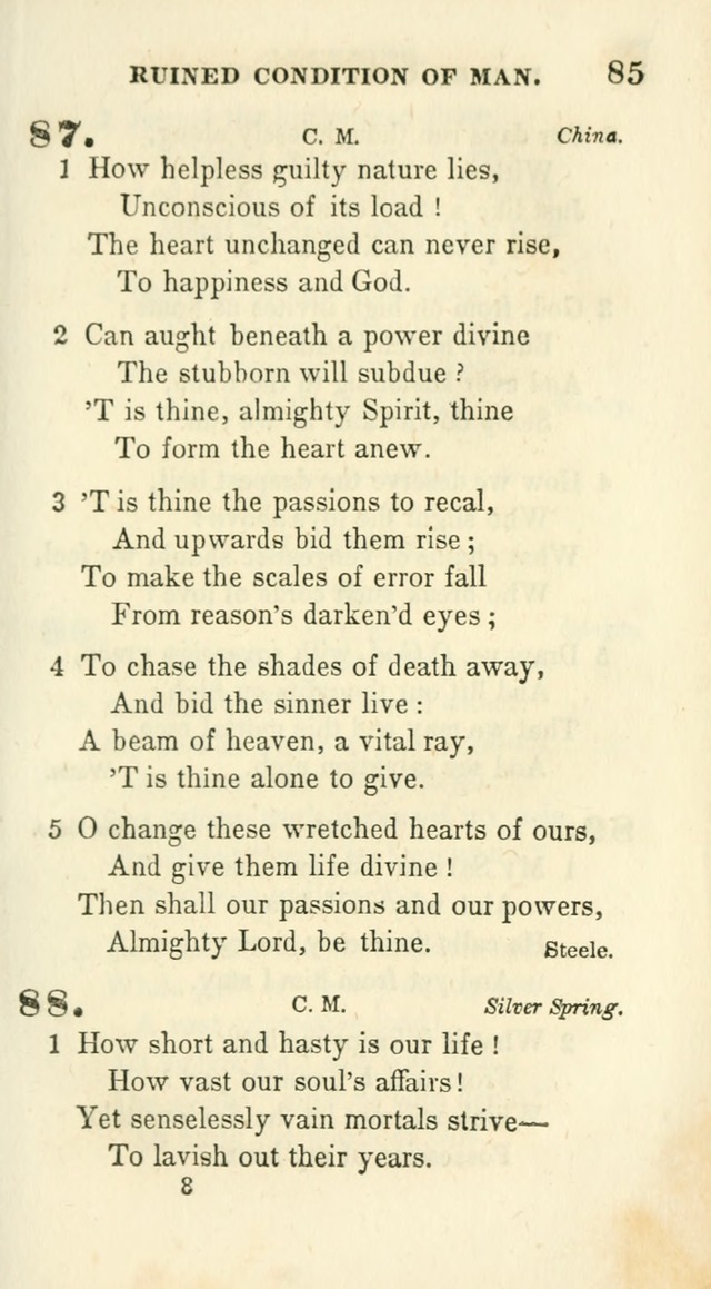 Conference Hymns : adapted to religious conferences, and meetings for prayer, to which is added a selection of the most favorite melodies in common use page 85