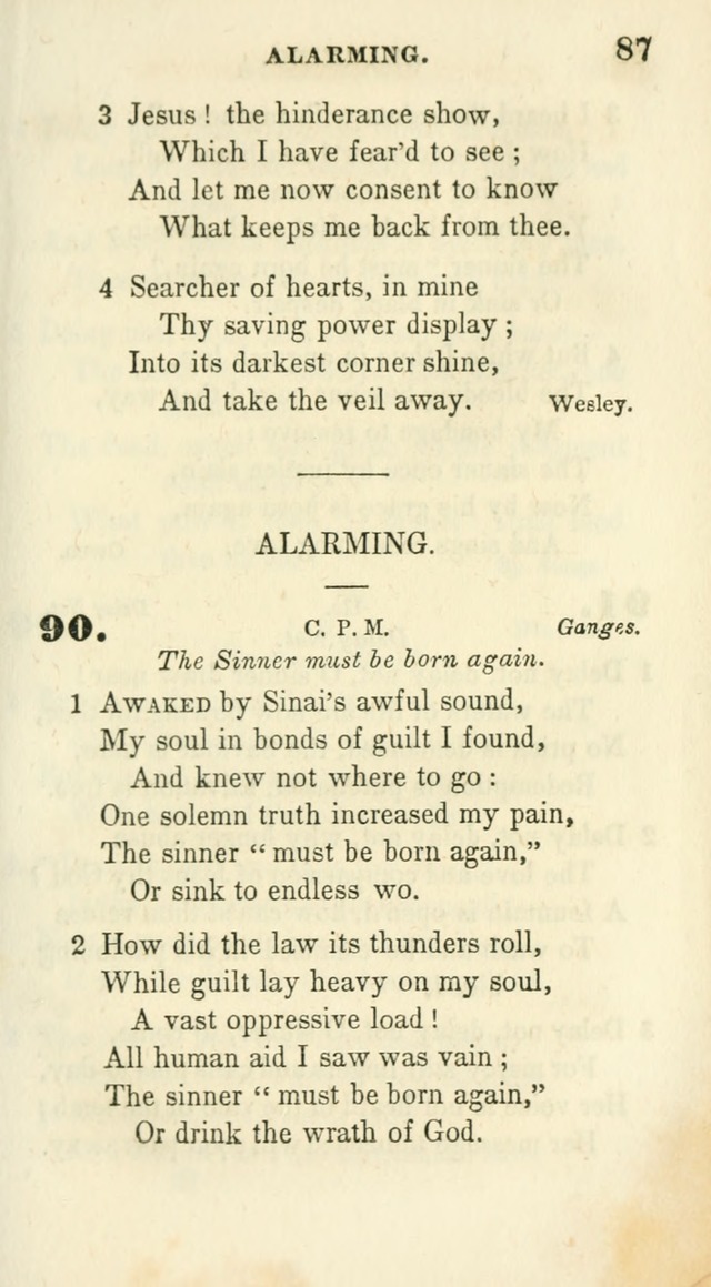 Conference Hymns : adapted to religious conferences, and meetings for prayer, to which is added a selection of the most favorite melodies in common use page 87