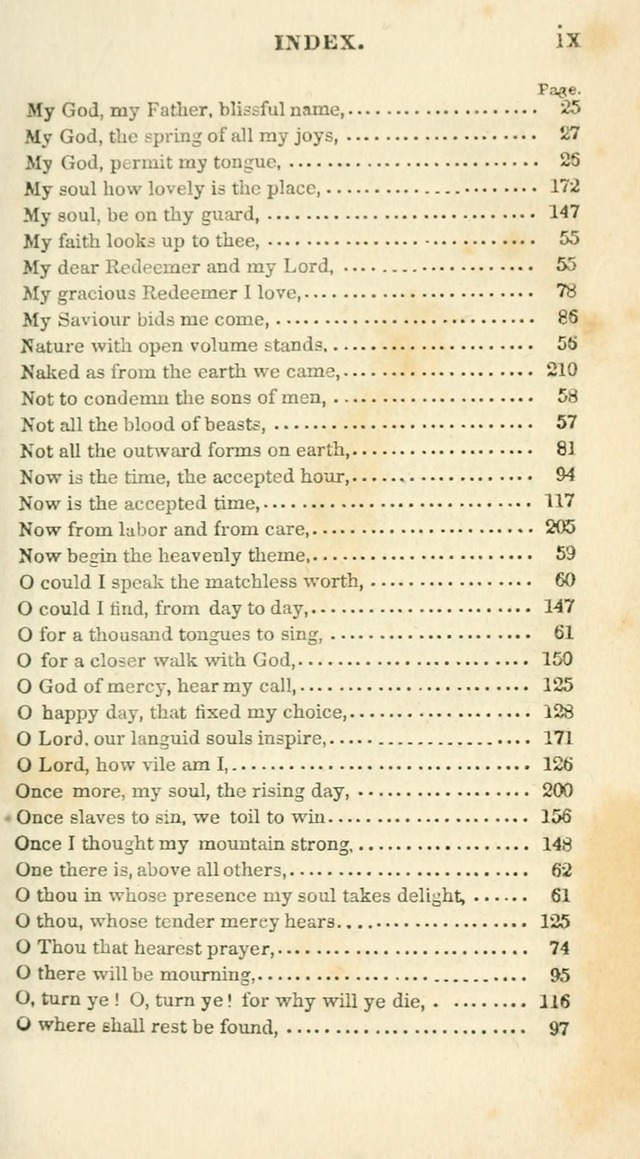 Conference Hymns : adapted to religious conferences, and meetings for prayer, to which is added a selection of the most favorite melodies in common use page 9