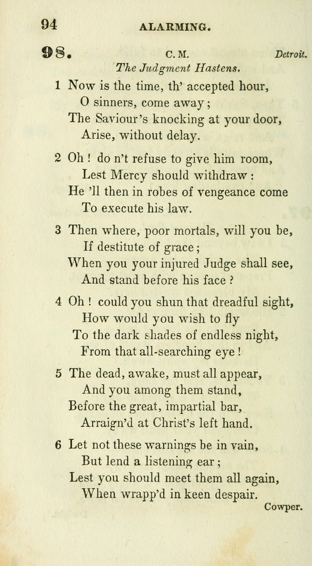 Conference Hymns : adapted to religious conferences, and meetings for prayer, to which is added a selection of the most favorite melodies in common use page 94