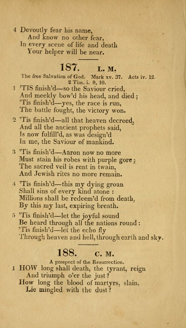 Christian Hymns: adapted to the worship of God our Saviour in public and private devotion, compiled from the most approved ancient and modern authors, for the Central Universalist Society... page 157