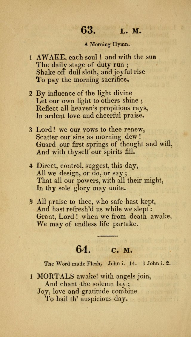 Christian Hymns: adapted to the worship of God our Saviour in public and private devotion, compiled from the most approved ancient and modern authors, for the Central Universalist Society... page 67