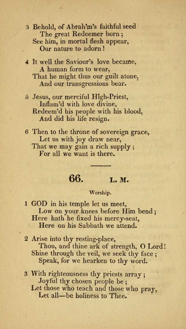 Christian Hymns: adapted to the worship of God our Saviour in public and private devotion, compiled from the most approved ancient and modern authors, for the Central Universalist Society... page 69