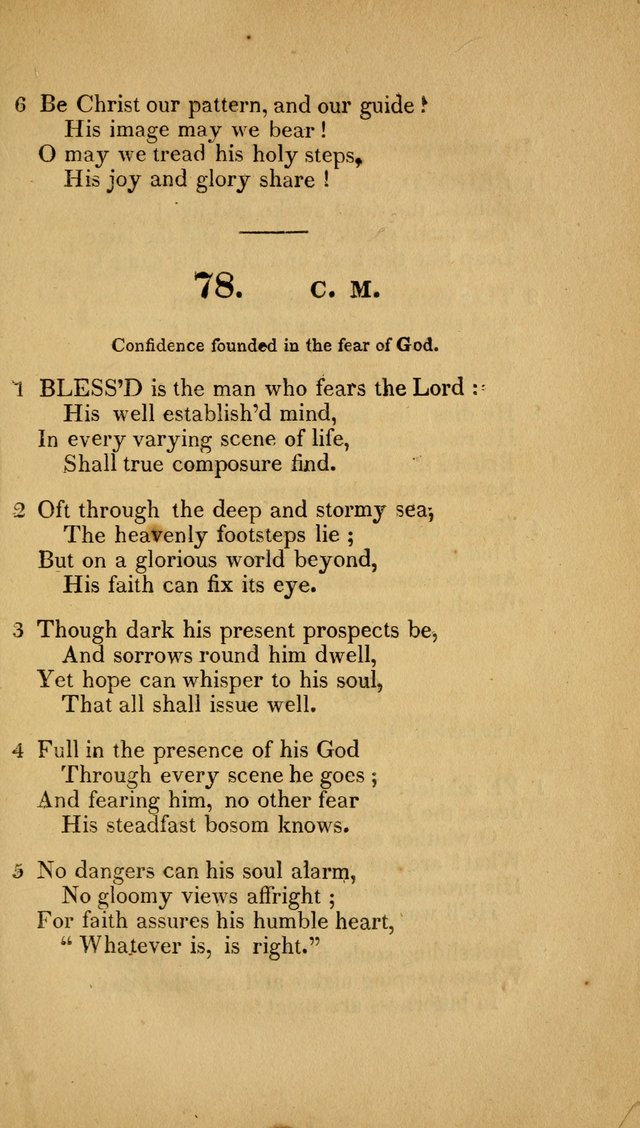 Christian Hymns: adapted to the worship of God our Saviour in public and private devotion, compiled from the most approved ancient and modern authors, for the Central Universalist Society... page 78