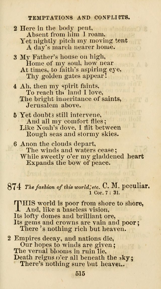 The Christian Hymn Book: a compilation of psalms, hymns and spiritual songs, original and selected (Rev. and enl.) page 524