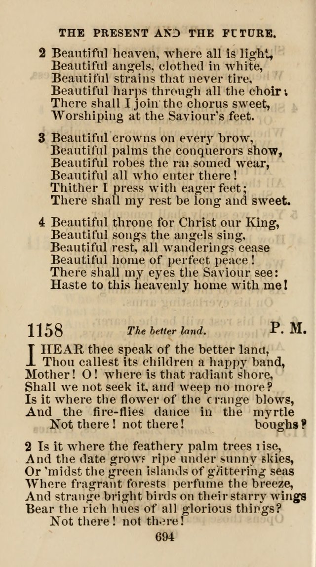 The Christian Hymn Book: a compilation of psalms, hymns and spiritual songs, original and selected (Rev. and enl.) page 703