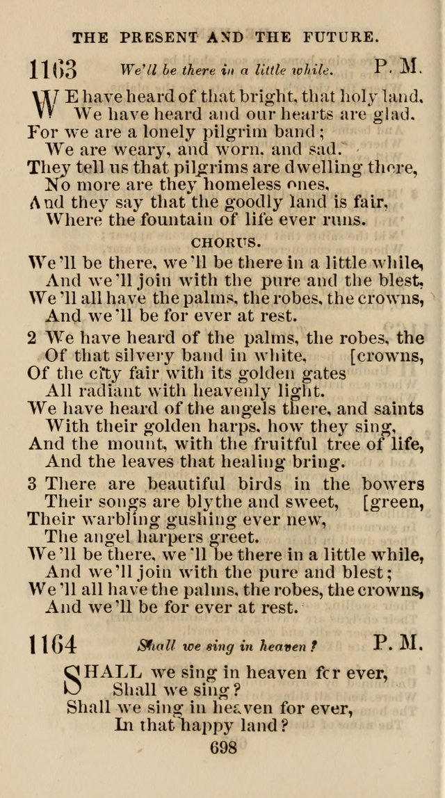 The Christian Hymn Book: a compilation of psalms, hymns and spiritual songs, original and selected (Rev. and enl.) page 707