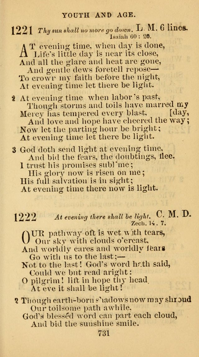 The Christian Hymn Book: a compilation of psalms, hymns and spiritual songs, original and selected (Rev. and enl.) page 740