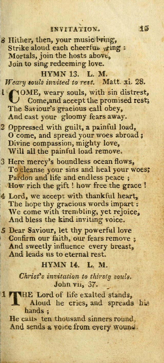 The Christian Hymn-Book (Corr. and Enl., 3rd. ed.) page 15