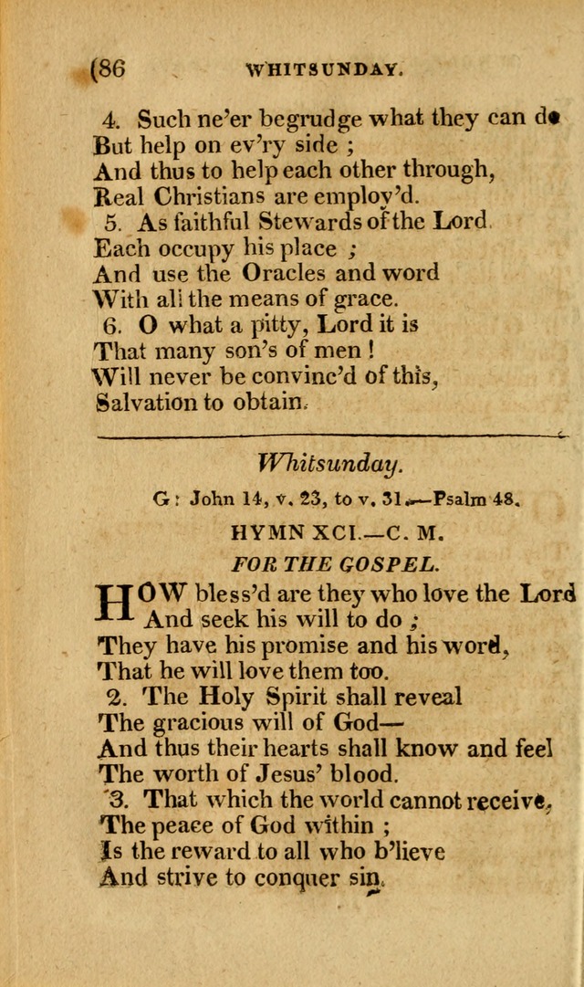 Church Hymn Book: consisting of newly composed hymns with the addition of hymns and psalms, from other authors, carefully adapted for the use of public worship, and many other occasions (1st ed.) page 105