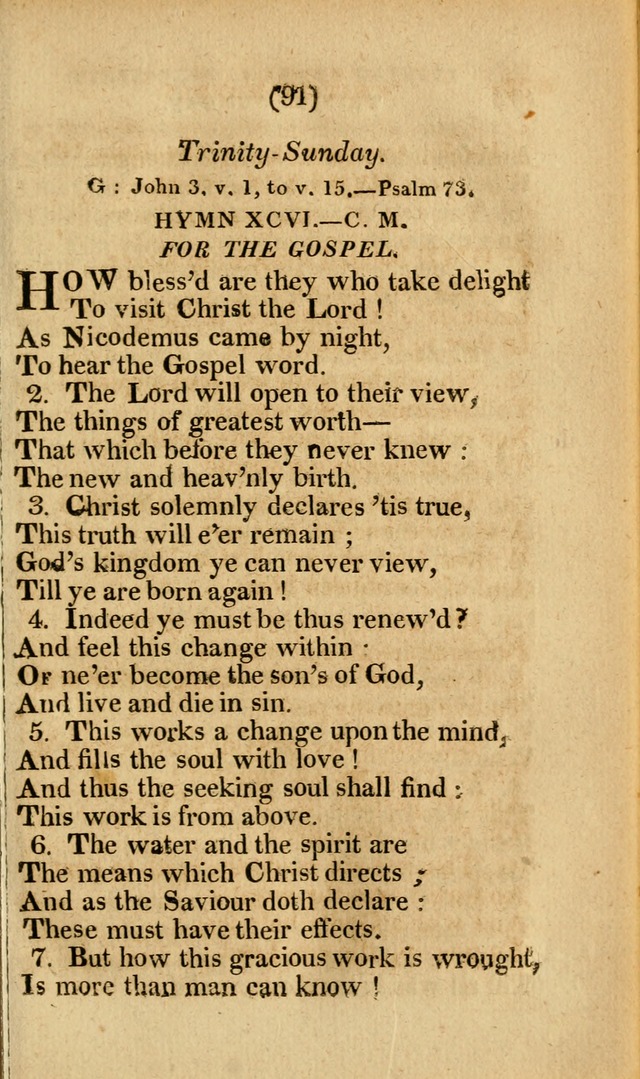 Church Hymn Book: consisting of newly composed hymns with the addition of hymns and psalms, from other authors, carefully adapted for the use of public worship, and many other occasions (1st ed.) page 110