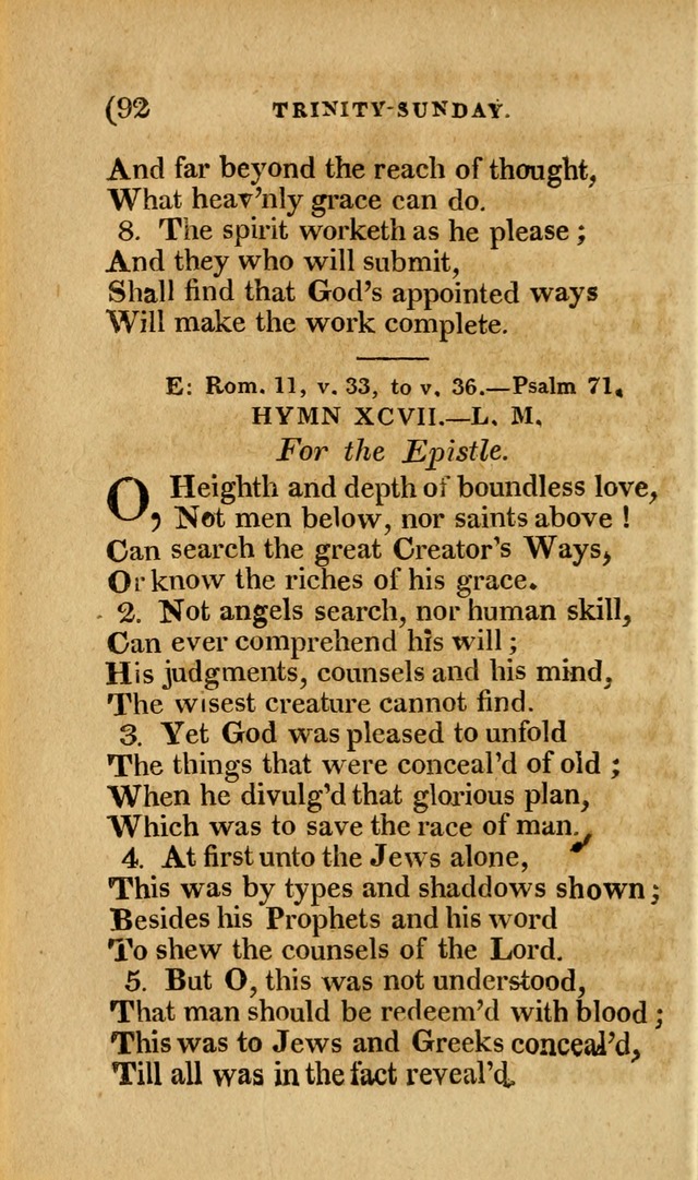 Church Hymn Book: consisting of newly composed hymns with the addition of hymns and psalms, from other authors, carefully adapted for the use of public worship, and many other occasions (1st ed.) page 111