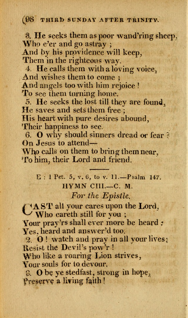 Church Hymn Book: consisting of newly composed hymns with the addition of hymns and psalms, from other authors, carefully adapted for the use of public worship, and many other occasions (1st ed.) page 117