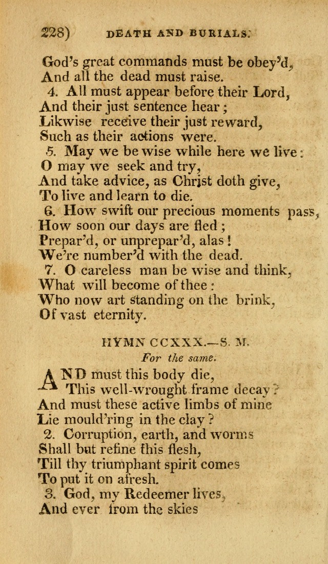 Church Hymn Book: consisting of newly composed hymns with the addition of hymns and psalms, from other authors, carefully adapted for the use of public worship, and many other occasions (1st ed.) page 247