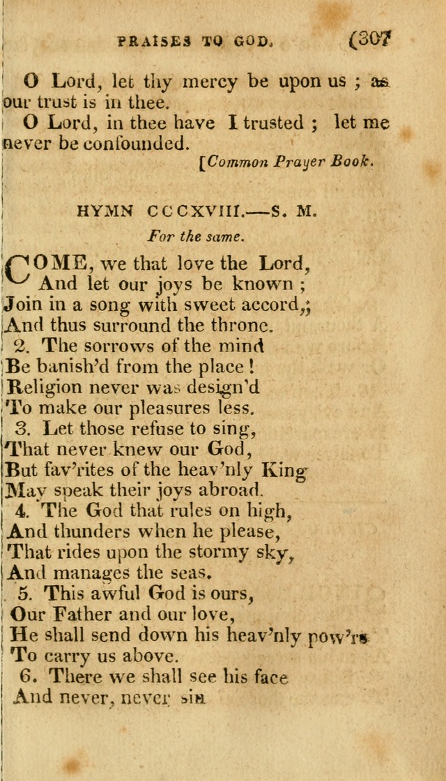 Church Hymn Book: consisting of newly composed hymns with the addition of hymns and psalms, from other authors, carefully adapted for the use of public worship, and many other occasions (1st ed.) page 326