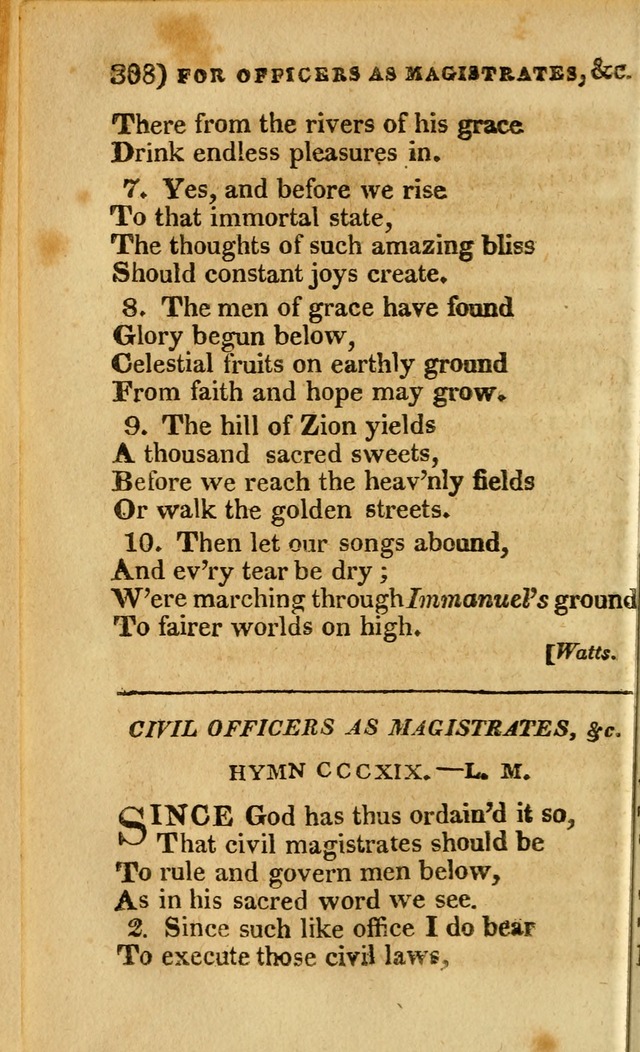 Church Hymn Book: consisting of newly composed hymns with the addition of hymns and psalms, from other authors, carefully adapted for the use of public worship, and many other occasions (1st ed.) page 327