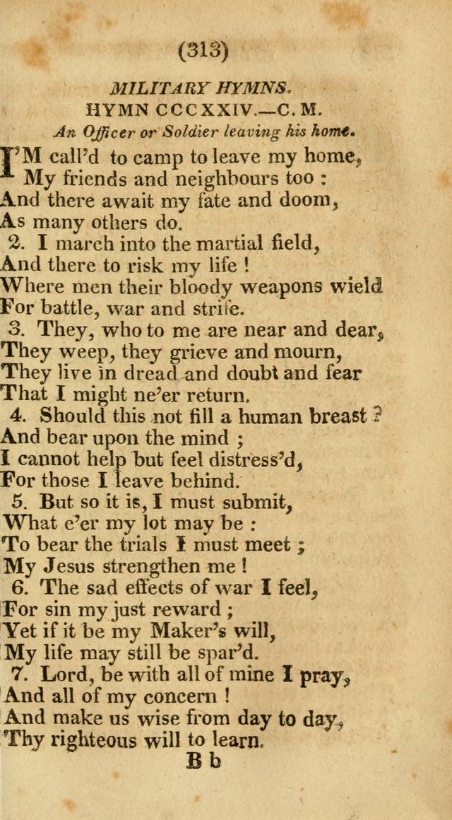 Church Hymn Book: consisting of newly composed hymns with the addition of hymns and psalms, from other authors, carefully adapted for the use of public worship, and many other occasions (1st ed.) page 332