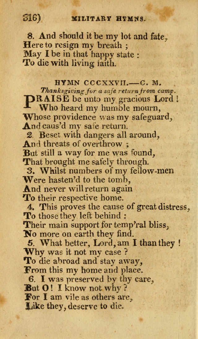 Church Hymn Book: consisting of newly composed hymns with the addition of hymns and psalms, from other authors, carefully adapted for the use of public worship, and many other occasions (1st ed.) page 335